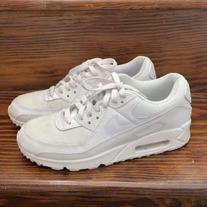 Nike Air Max 90, size women’s 8, all white